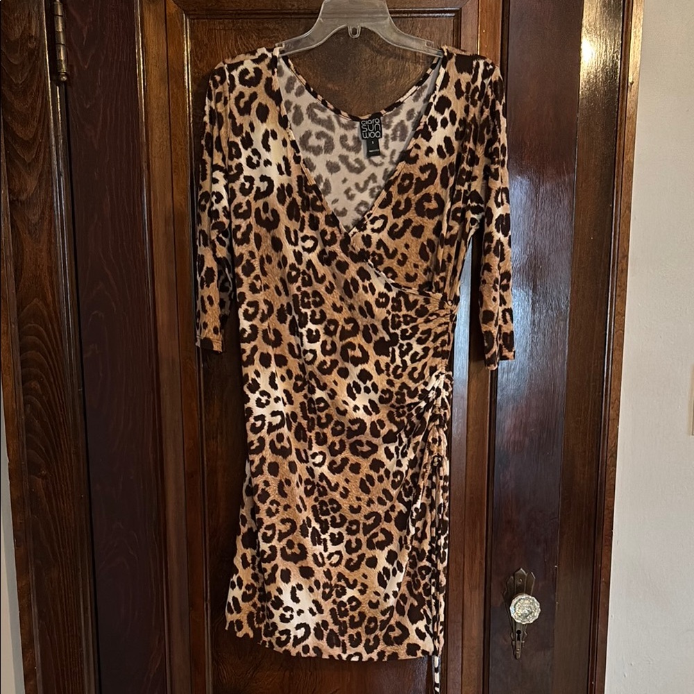 Clara Sun Woo Leopard Print Dress
